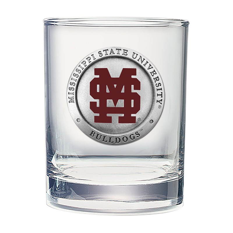 Mississippi State Baseball Logo Old Fashioned Glass