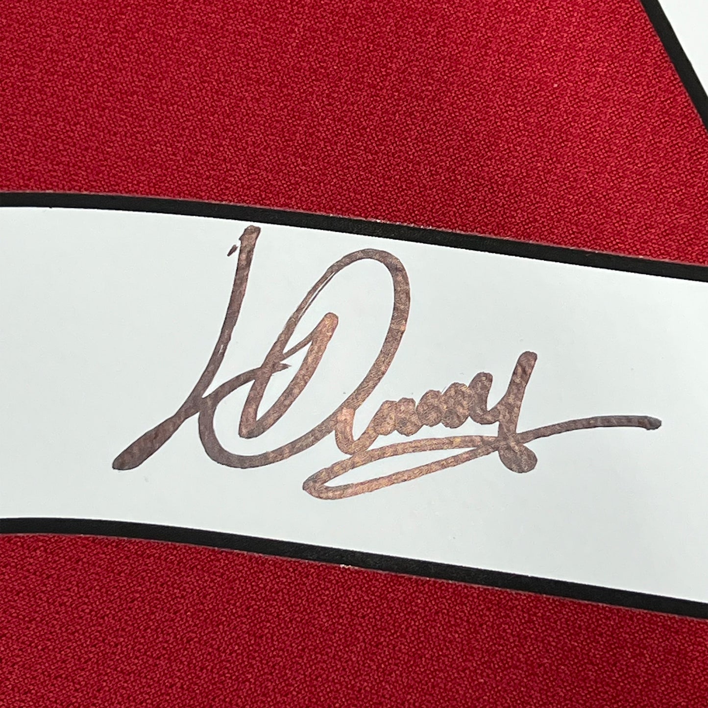 Framed Autographed/Signed Luis Diaz 35x39 Liverpool Red Soccer Jersey Beckett BAS COA