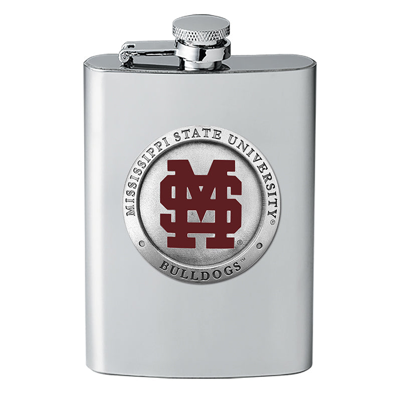 Mississippi State Baseball Logo Flask