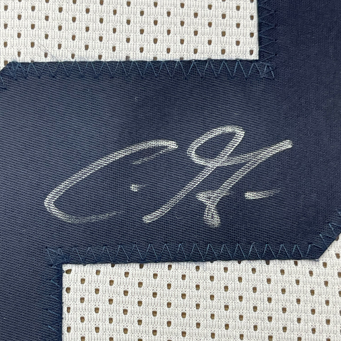 Framed Autographed/Signed Chris Godwin 35x39 Penn State White College Football Jersey PSA/DNA COA