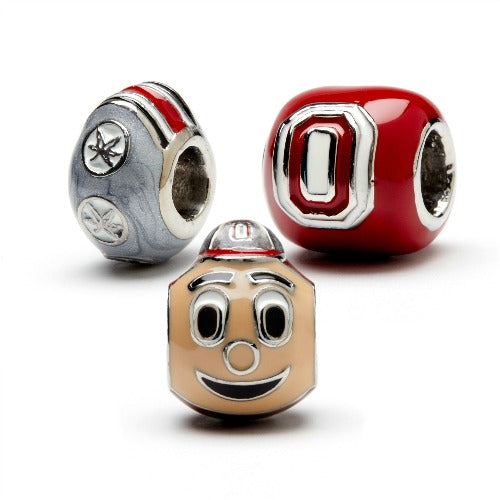 Ohio State Jewelry Bead Charm Set of Three