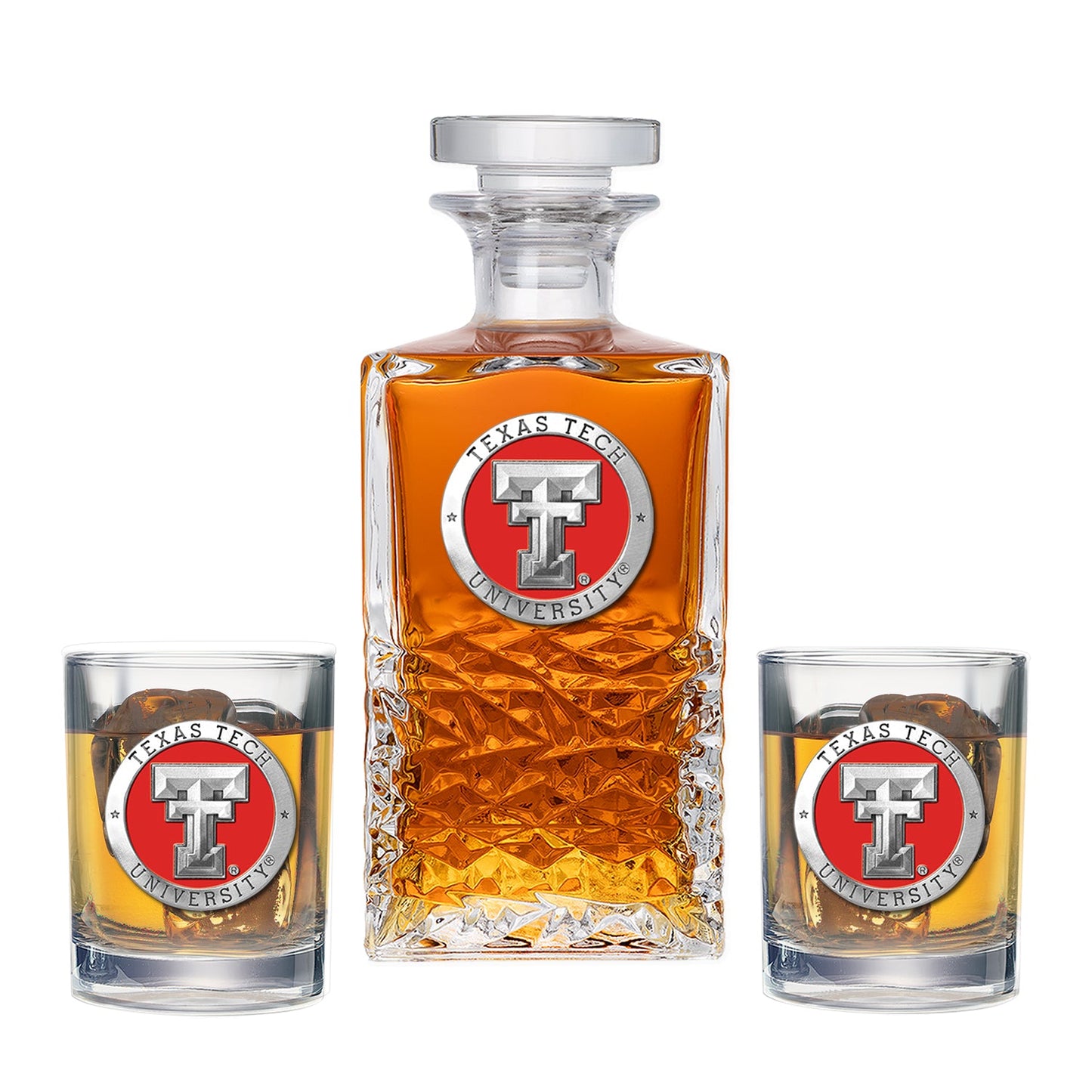 Texas Tech University Heritage Decanter with 2 Glasses