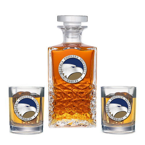 Georgia Southern University Heritage Decanter with 2 Glasses