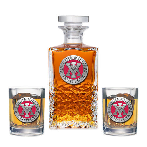 Virginia Military Institute Heritage Decanter with 2 Glasses