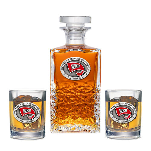 Western Kentucky University Heritage Decanter with 2 Glasses