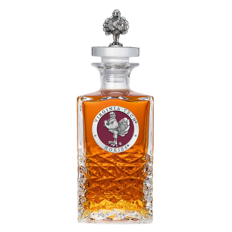 Virginia Tech University Hokies Heritage Decanter with 3D Top