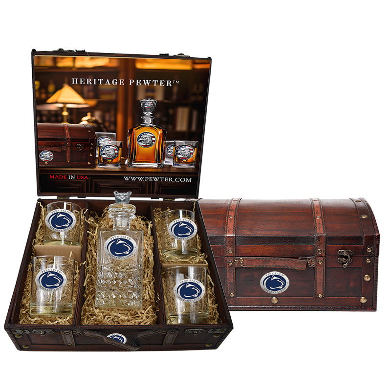 Penn State Heritage Decanter w/ 3D Top Chest Set