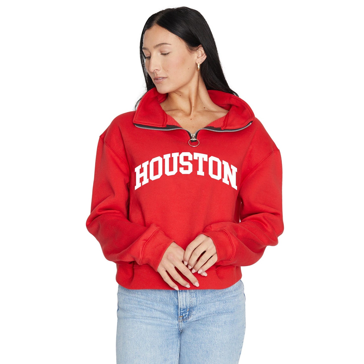 University of Houston Red Quarter Zip Sweatshirt