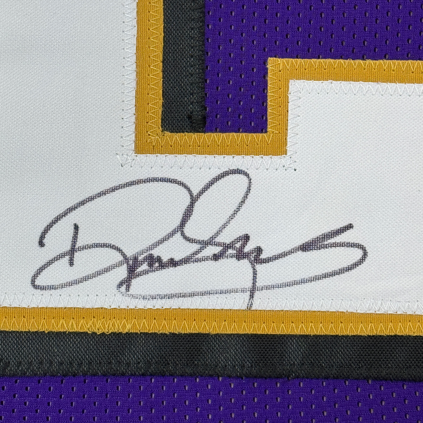 Framed Autographed/Signed Derrick Henry 35x39 Baltimore Purple Football Jersey JSA COA
