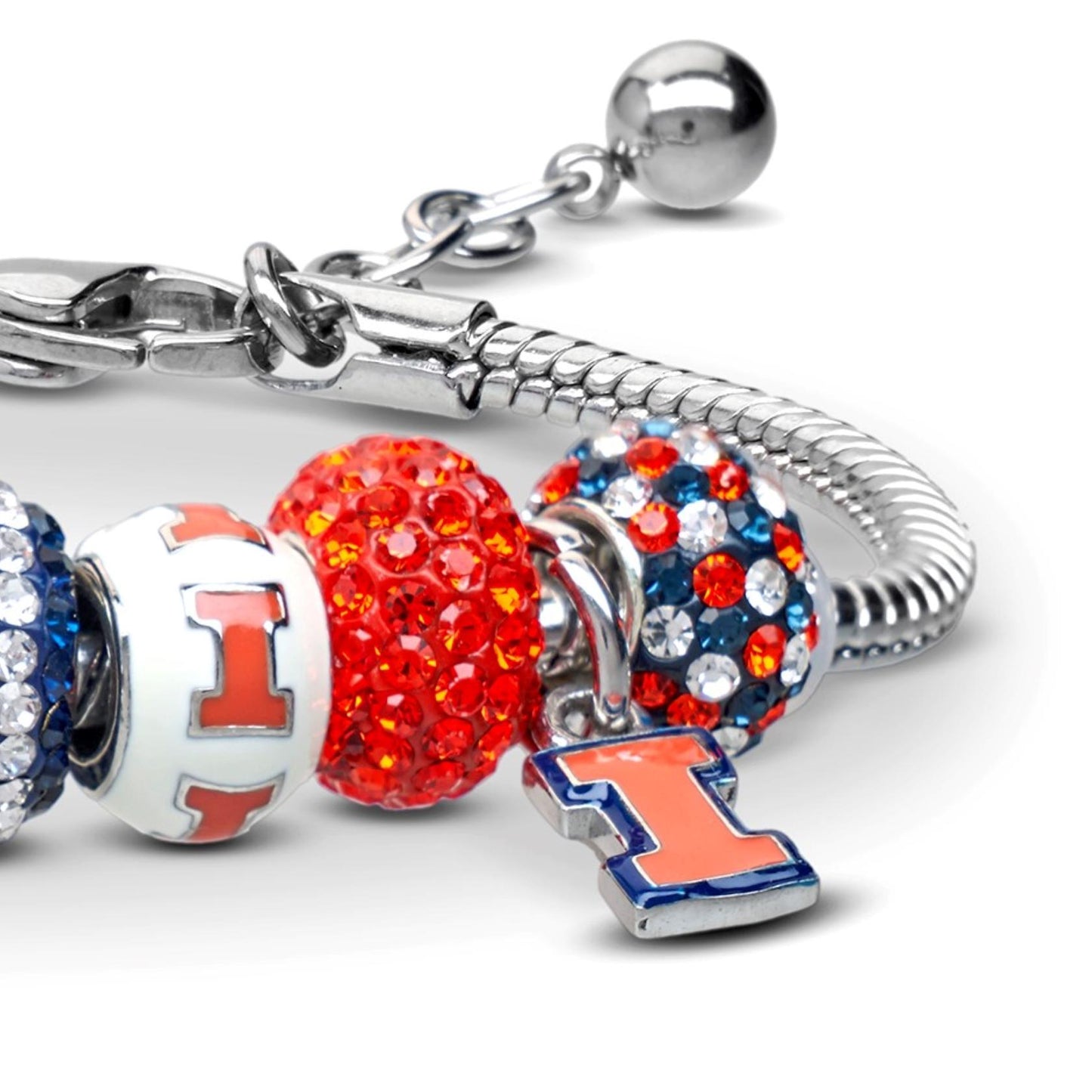 Illinois Charm Pendant - Orange Block I