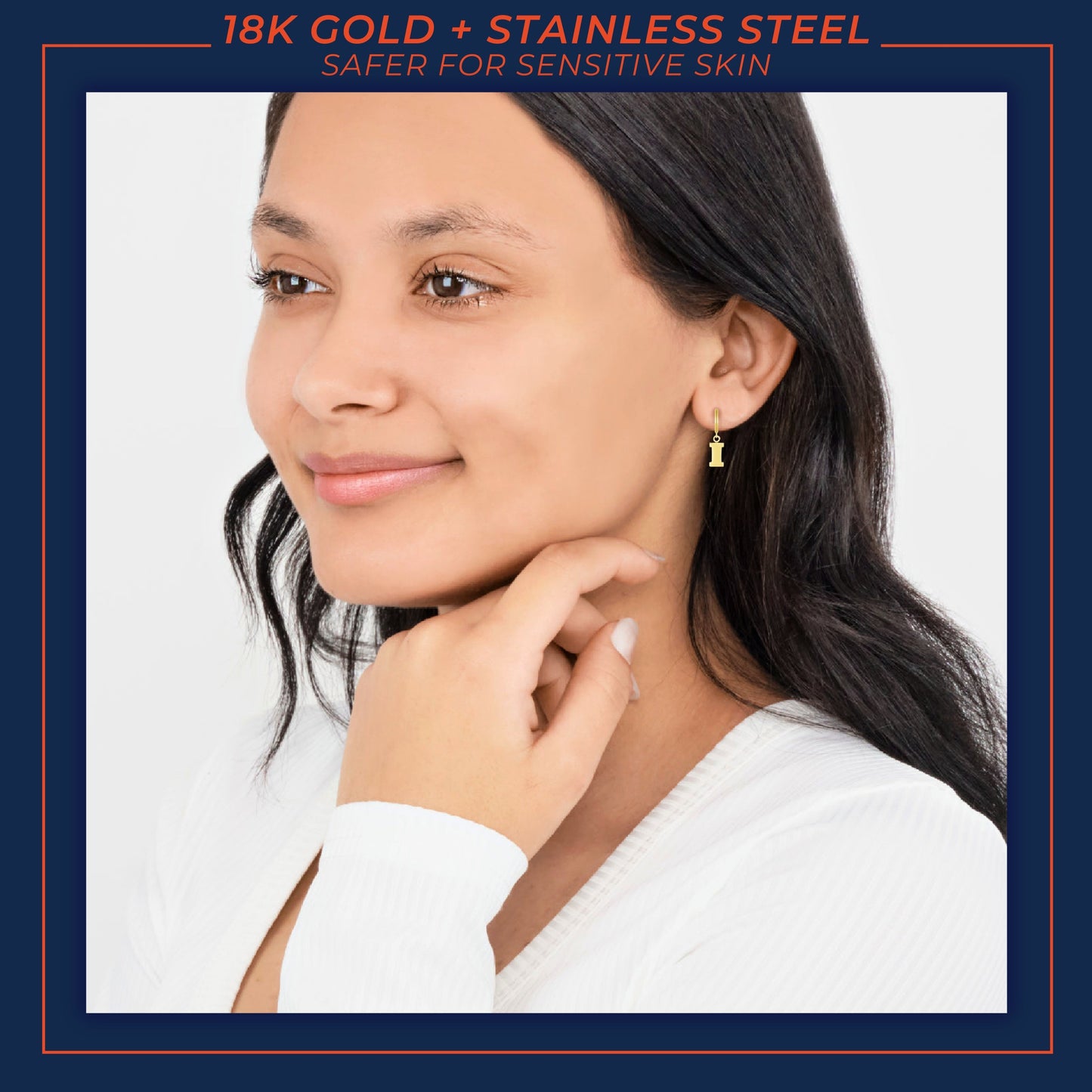 Illinois Huggie Hoop Earrings