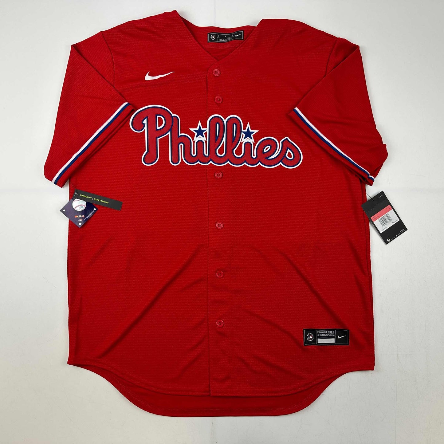 Autographed/Signed Bryce Harper 21 NL MVP Philadelphia Phillies Red Replica Baseball Jersey Fanatics & MLB COA