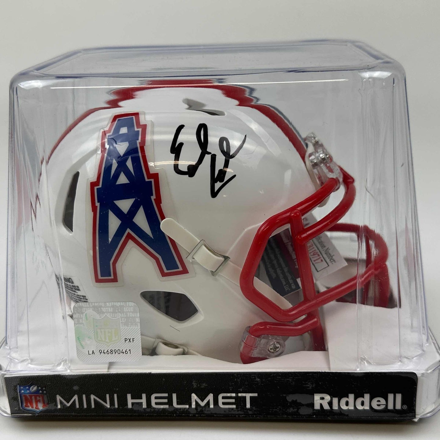 Autographed/Signed Earl Campbell Houston Oilers Mini Football Helmet JSA COA