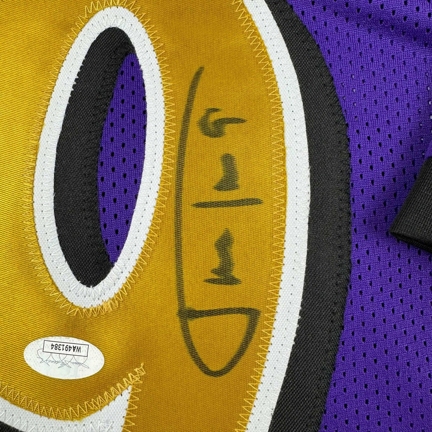 Autographed/Signed Justin Tucker Baltimore Purple Color Rush Football Jersey JSA COA