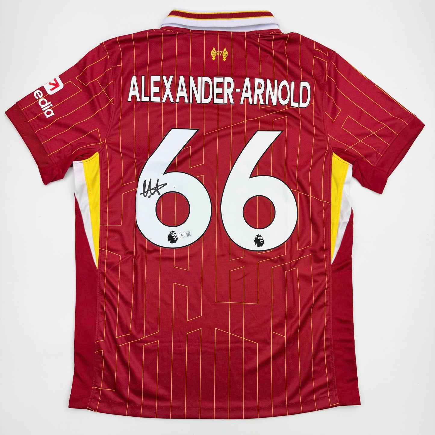 Autographed/Signed Trent Alexander-Arnold Liverpool Red Soccer Jersey Beckett BAS COA #2