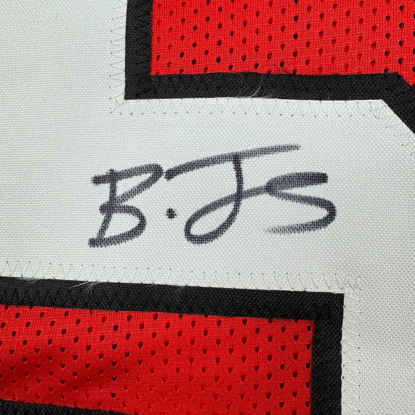 Autographed/Signed Broderick Jones Georgia Red College Football Jersey JSA COA
