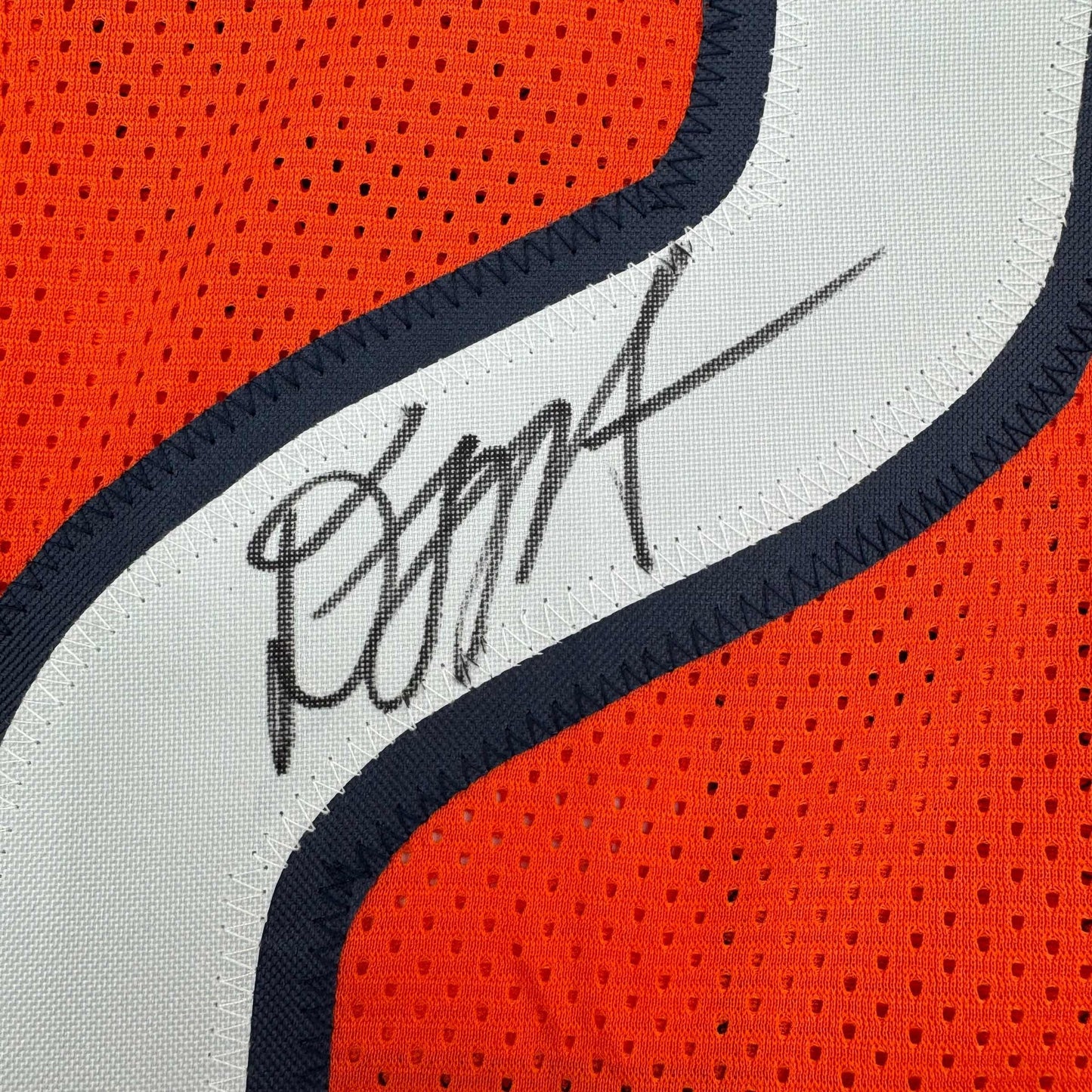 Framed Autographed/Signed D.J. DJ Moore 35x39 Chicago Orange Football Jersey Beckett JSA COA