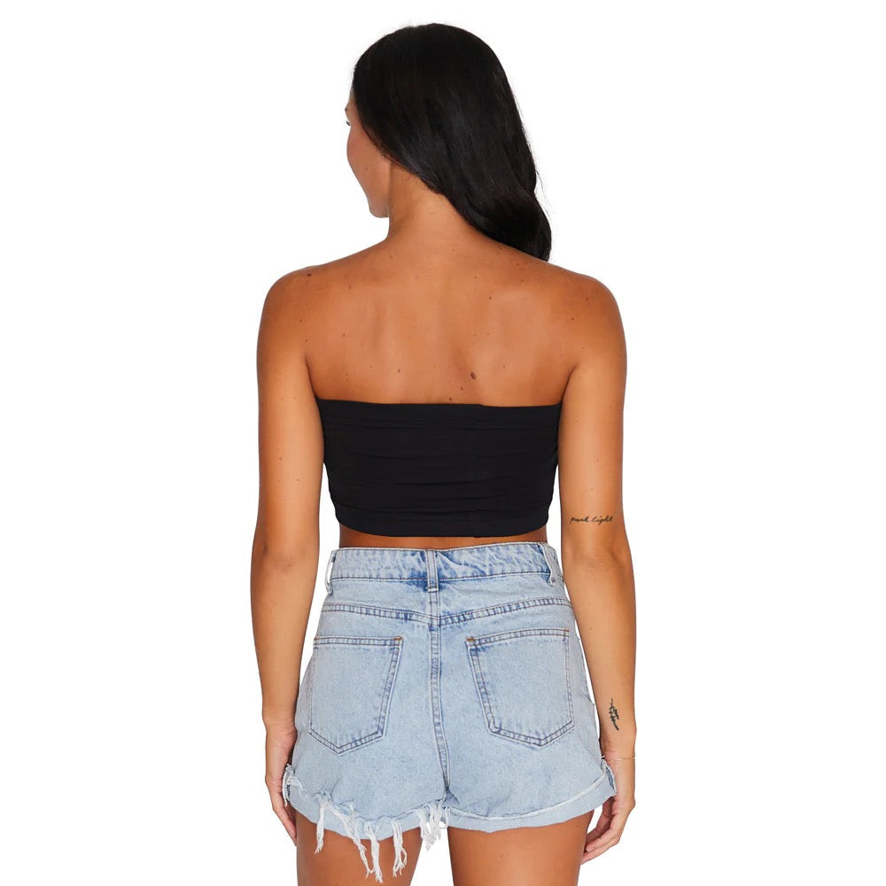 Virginia Tech Black Bandeau Top