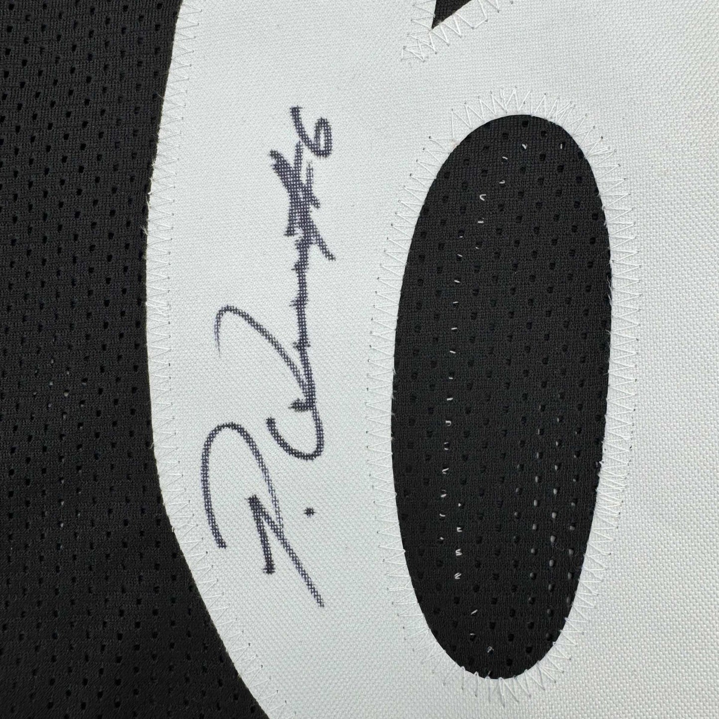 Framed Autographed/Signed Patrick Queen 35x39 Pittsburgh Black Football Jersey JSA COA