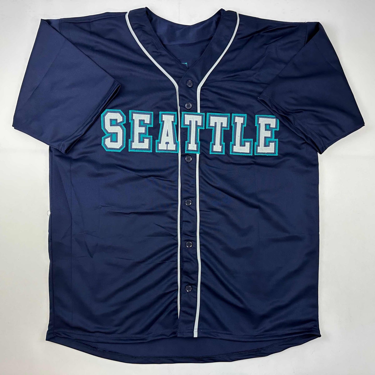 Autographed/Signed Felix Hernandez Seattle Blue Baseball Jersey JSA COA