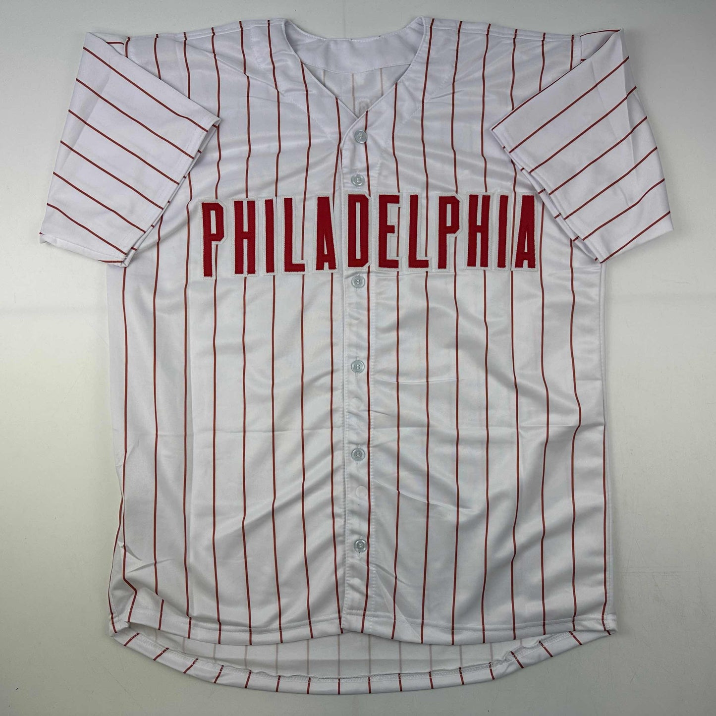 Autographed/Signed Cole Hamels Philadelphia Pinstripe Baseball Jersey Beckett BAS COA