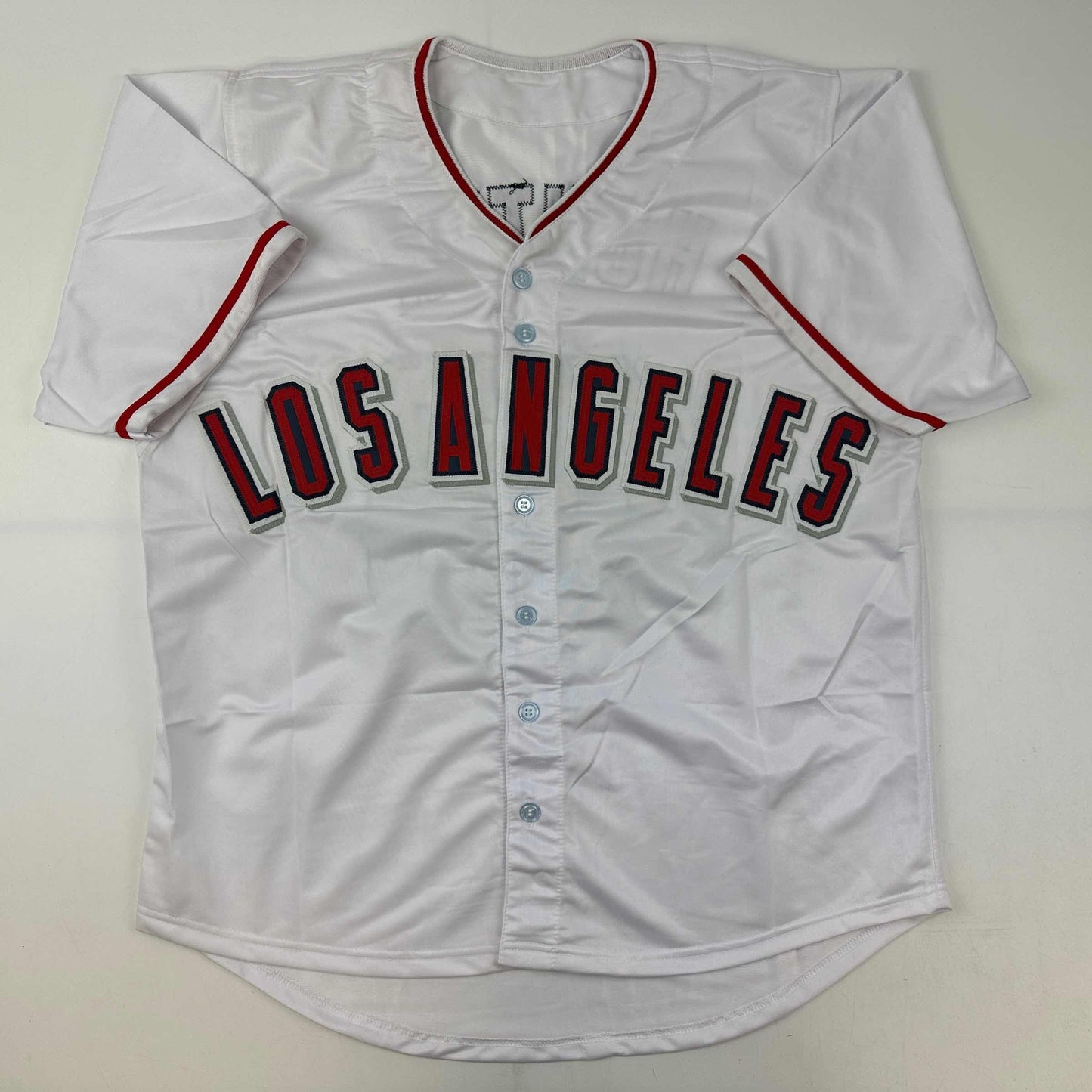 Autographed/Signed Torii Hunter Los Angeles Anaheim White Baseball Jersey Beckett BAS COA