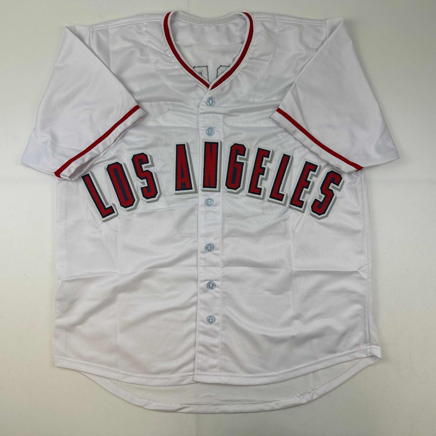 Autographed/Signed Vladimir Vlad Guerrero Los Angeles LA Anaheim White Baseball Jersey Beckett BAS COA