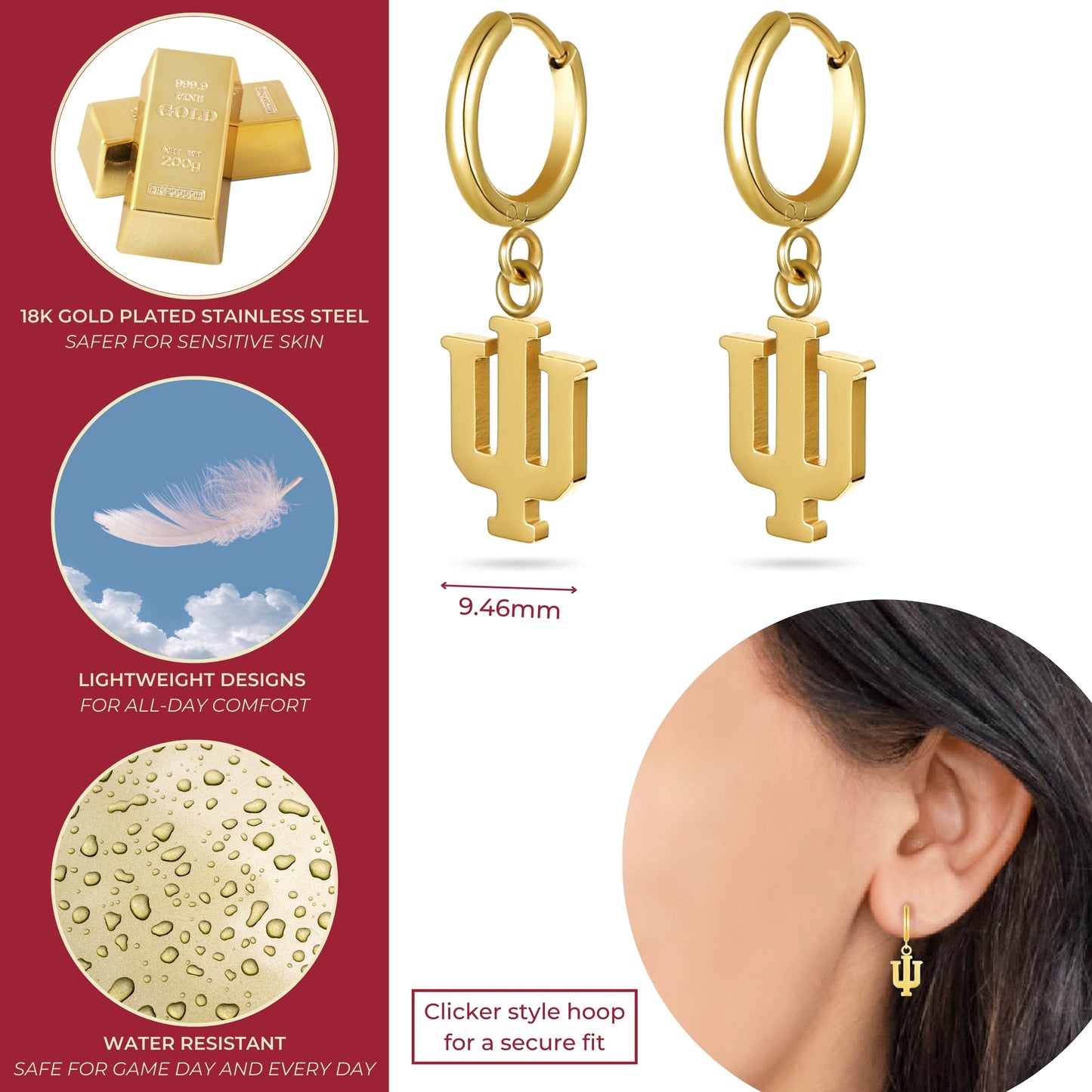 Indiana Hoosiers Earrings