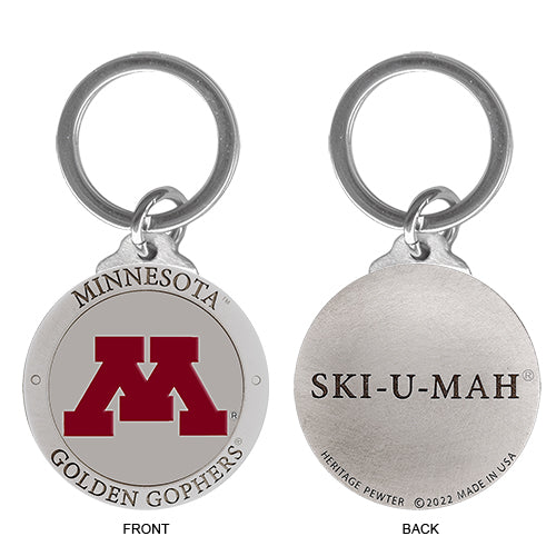 University of Minnesota Golden Gophers Keychain w/ Backtext