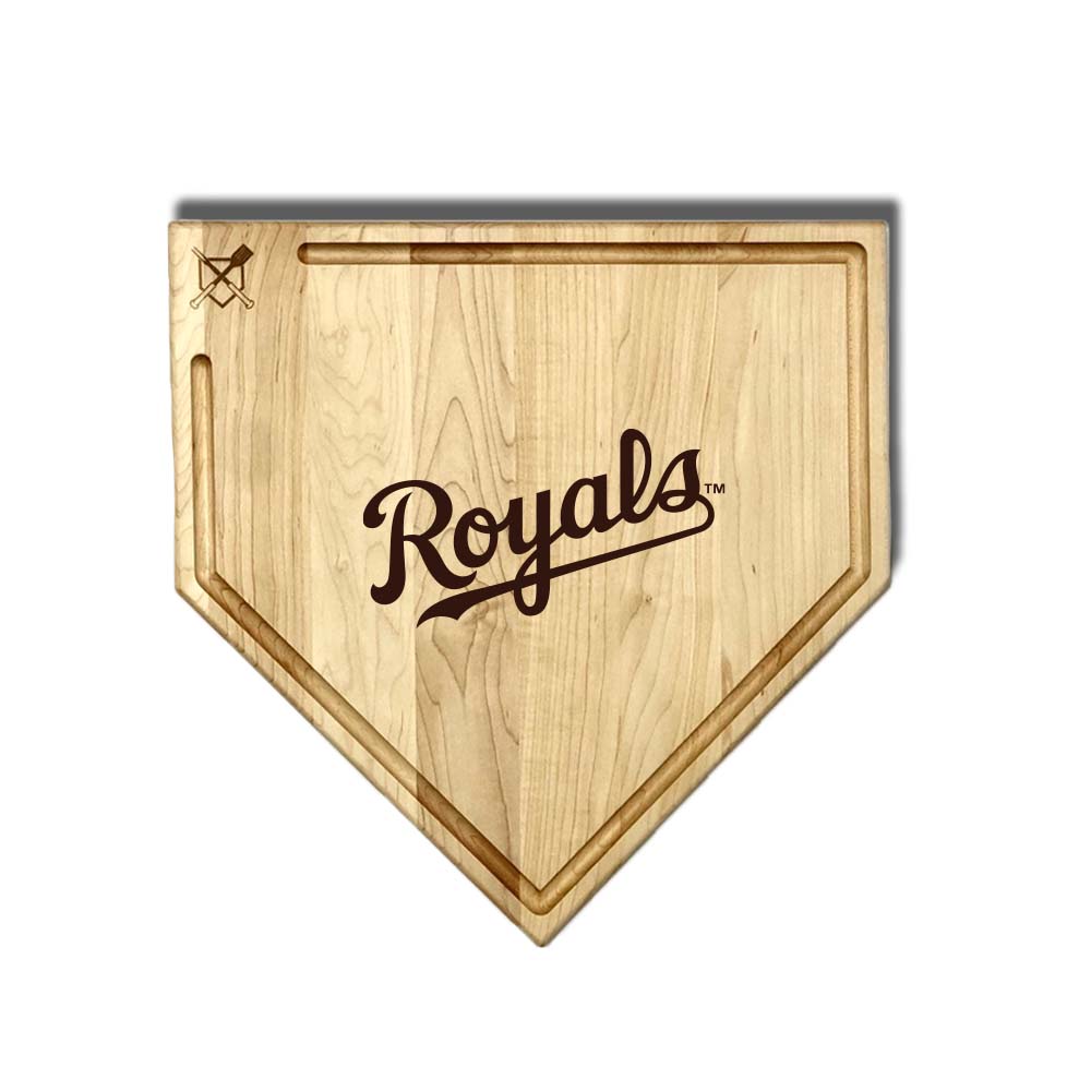 Kansas City Royals Home Plate Cutting Boards | Multiple Sizes | Multiple Designs