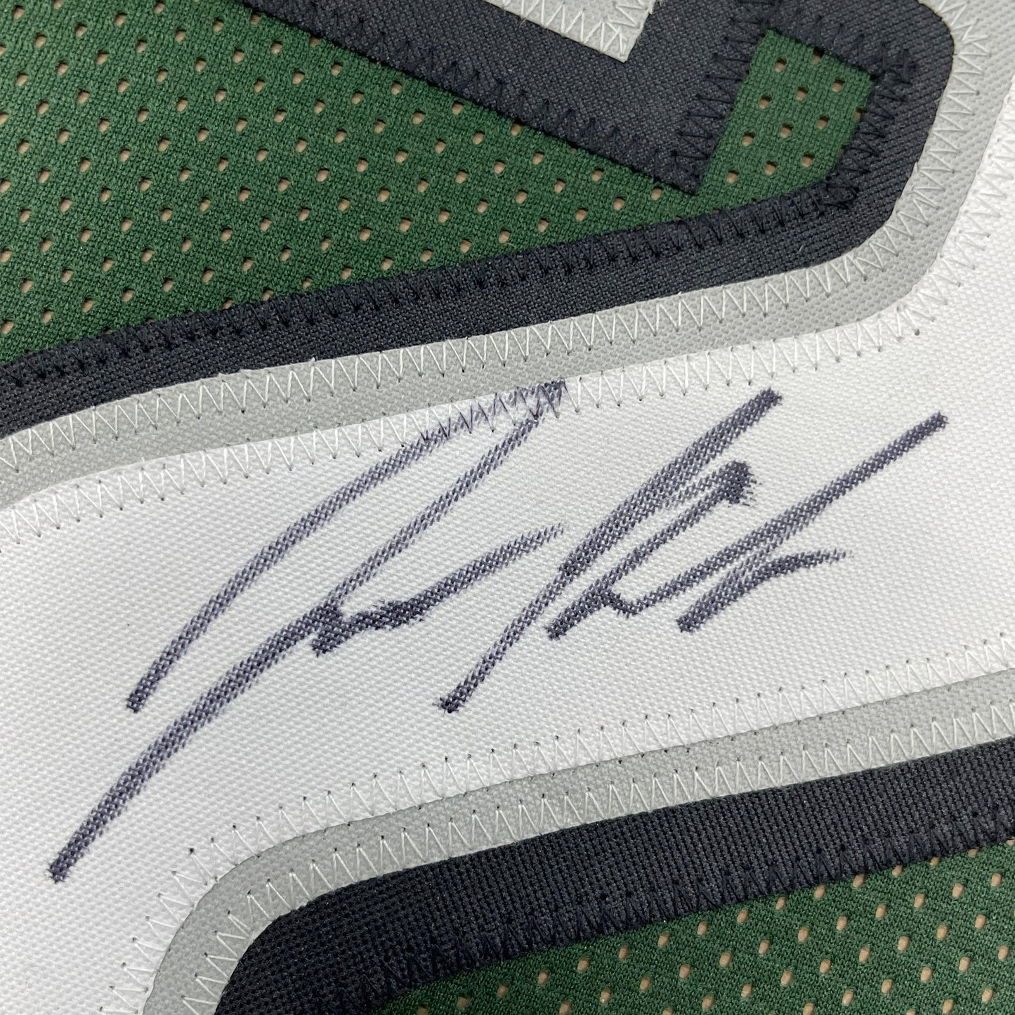 Framed Autographed/Signed Jason Kelce 35x39 Philadelphia Green Football Jersey PSA/DNA COA