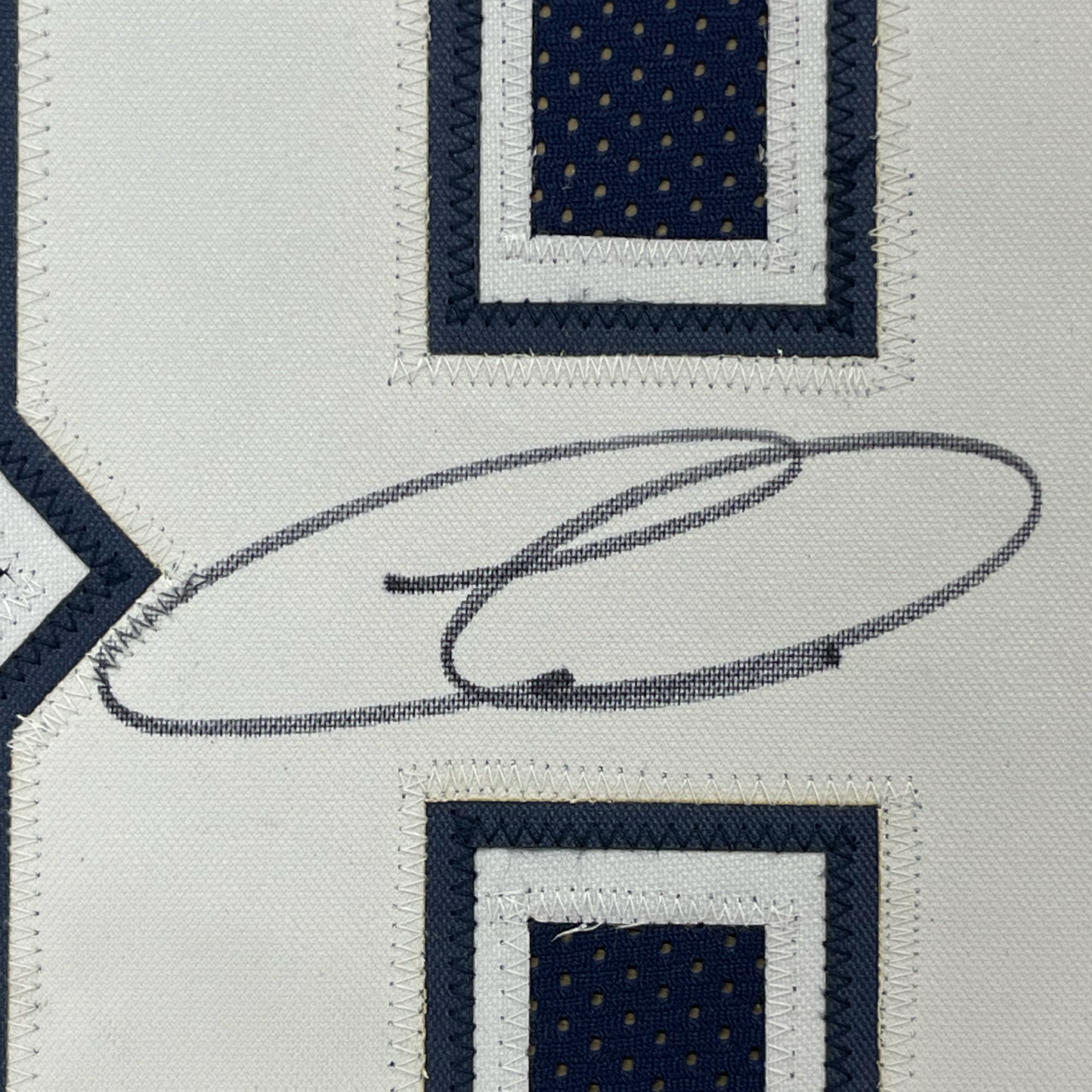 Framed Autographed/Signed CeeDee Lamb 35x39 Dallas Blue Football Jersey JSA COA