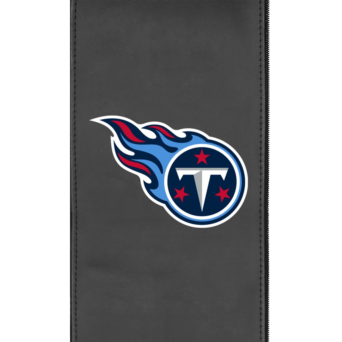 Silver Sofa with Tennessee Titans Primary Logo