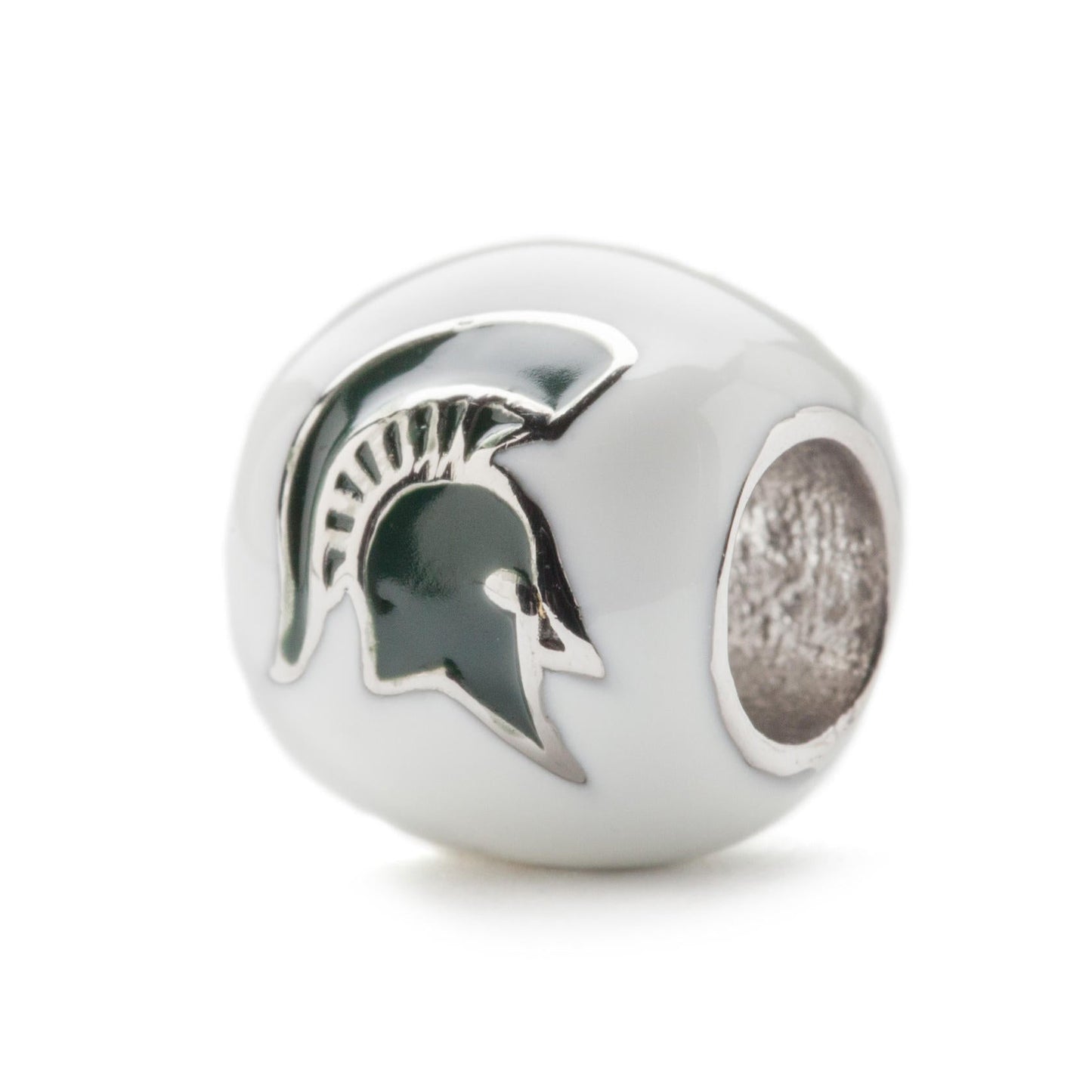 Michigan State Bead White