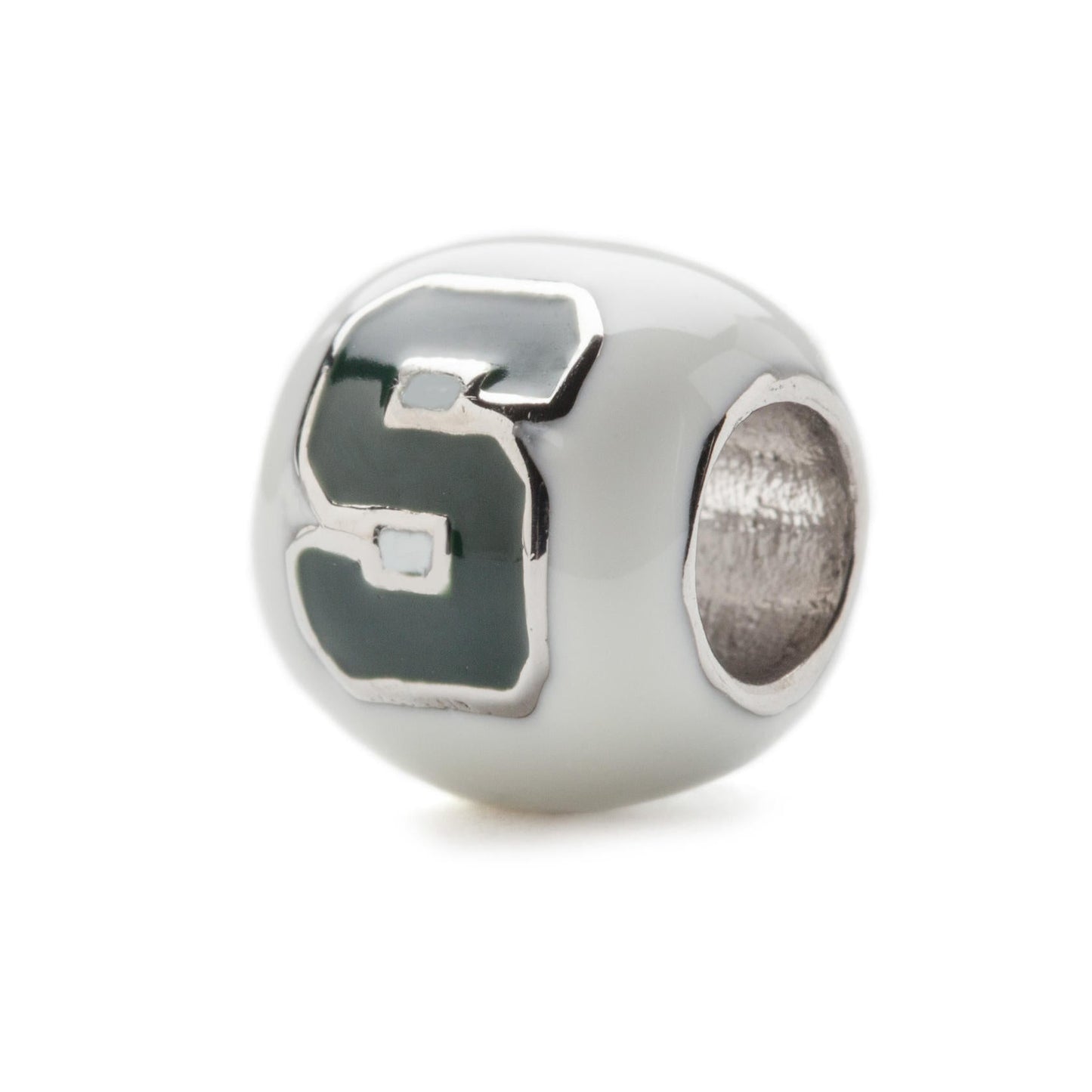 Michigan State Bead White