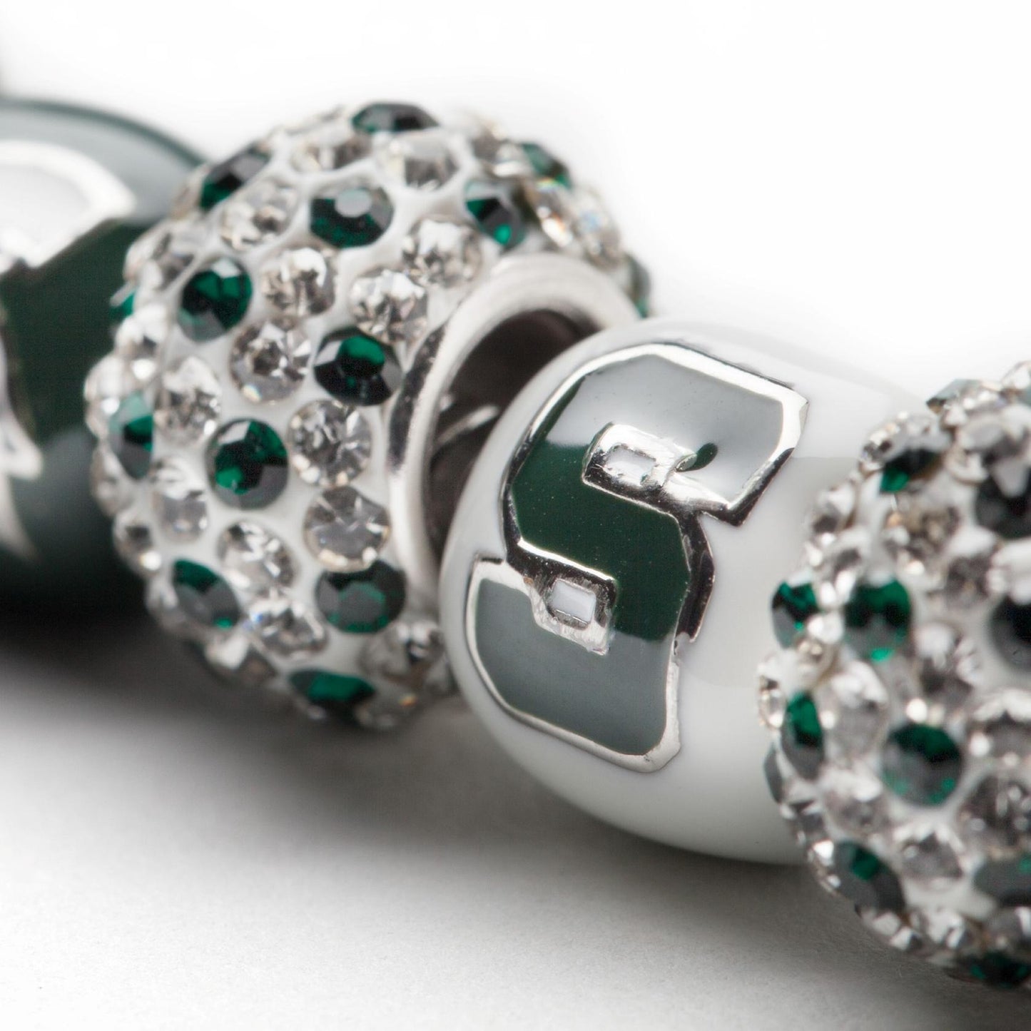 Michigan State Bead White