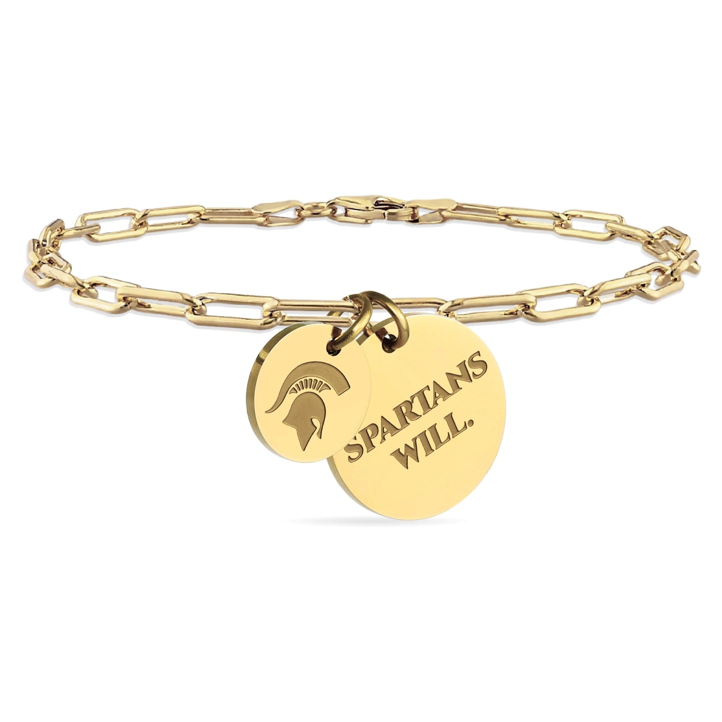 Spartan Charm Bracelet 18K Gold Finish