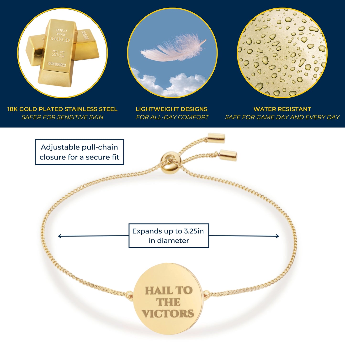Michigan Bracelet 'Hail To The Victors'