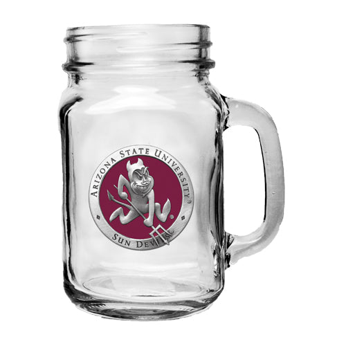 Arizona State University Sparky Logo Mason Jar Mug