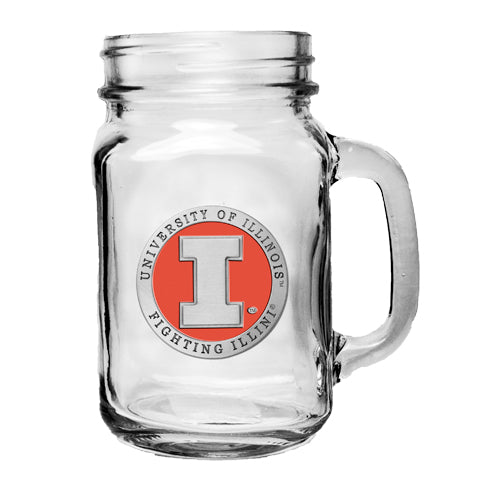 University of Illinois Mason Jar Mug