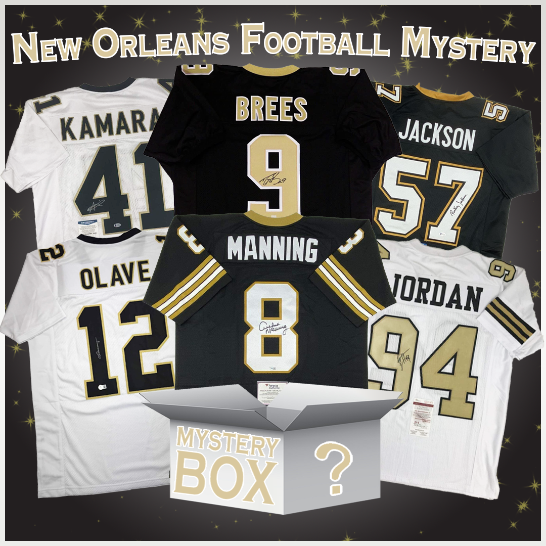 Autographed/Signed New Orleans Football Jersey Mystery Box with PSA JSA or Beckett COA