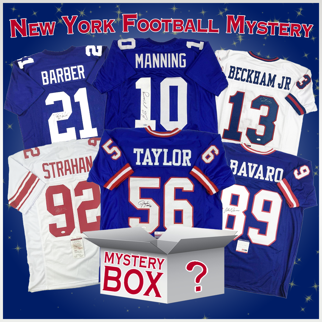 Autographed/Signed New York Football Jersey Mystery Box with PSA JSA or Beckett COA