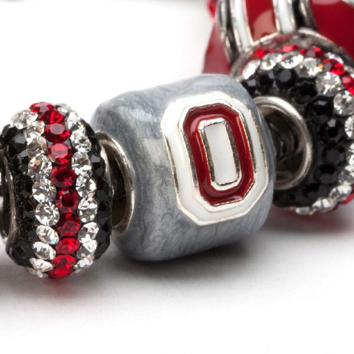 Ohio State 2-Sided Bead Charm - Grey