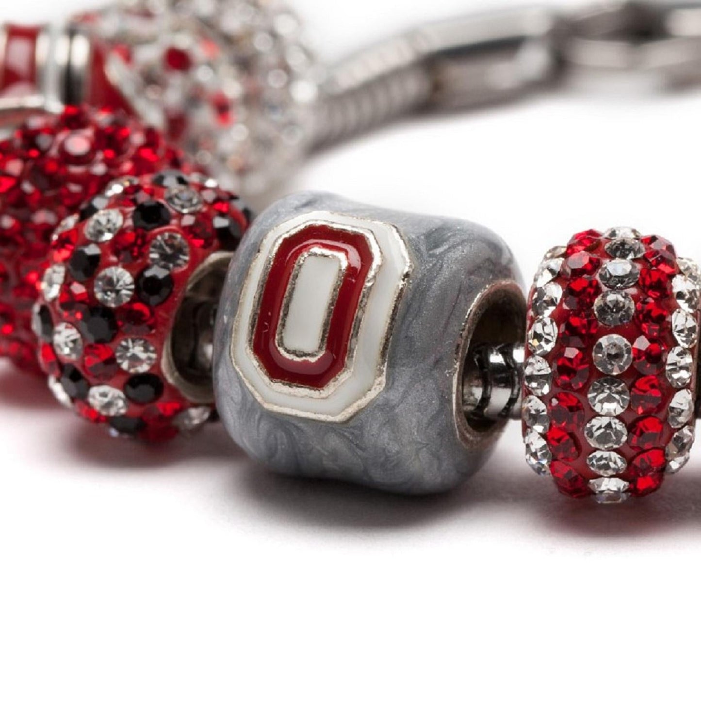 Ohio State 2-Sided Bead Charm - Grey