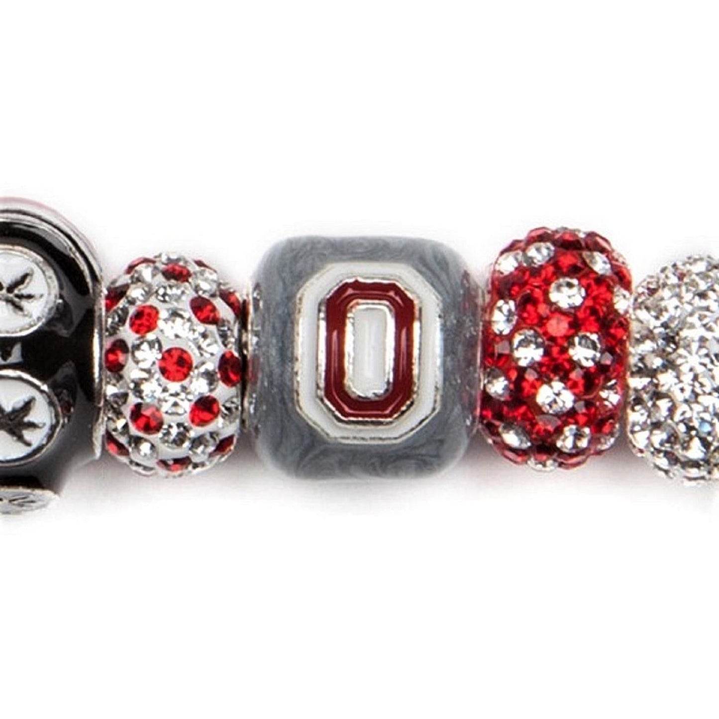 Ohio State 2-Sided Bead Charm - Grey