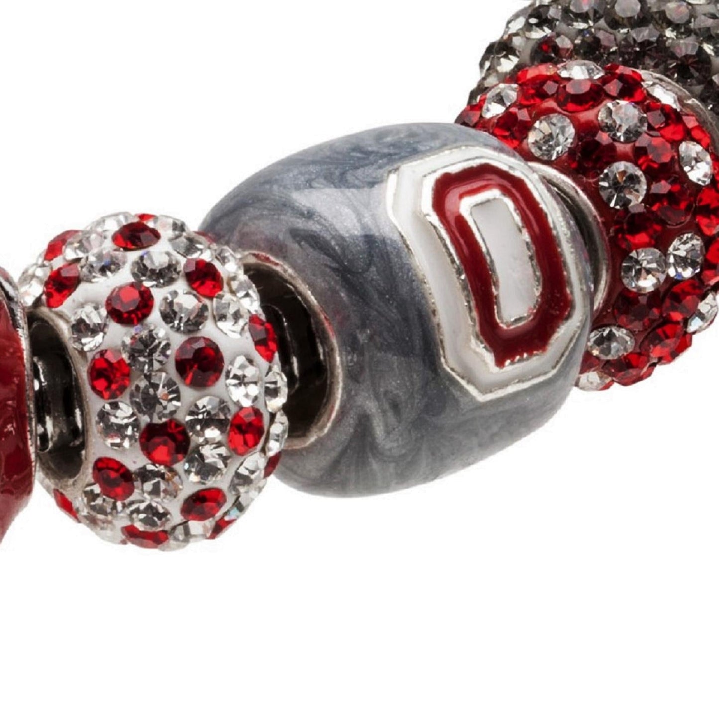 Ohio State 2-Sided Bead Charm - Grey