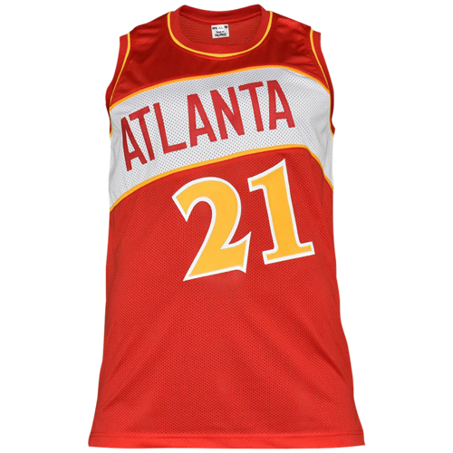 Dominique Wilkins Autographed Atlanta Hawks (Red #21) Custom Jersey - JSA