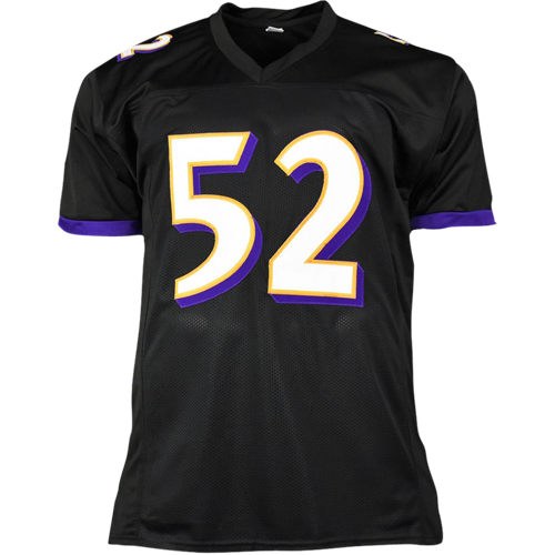 Ray Lewis Autographed Baltimore Ravens (Black #52) Custom Jersey - JSA