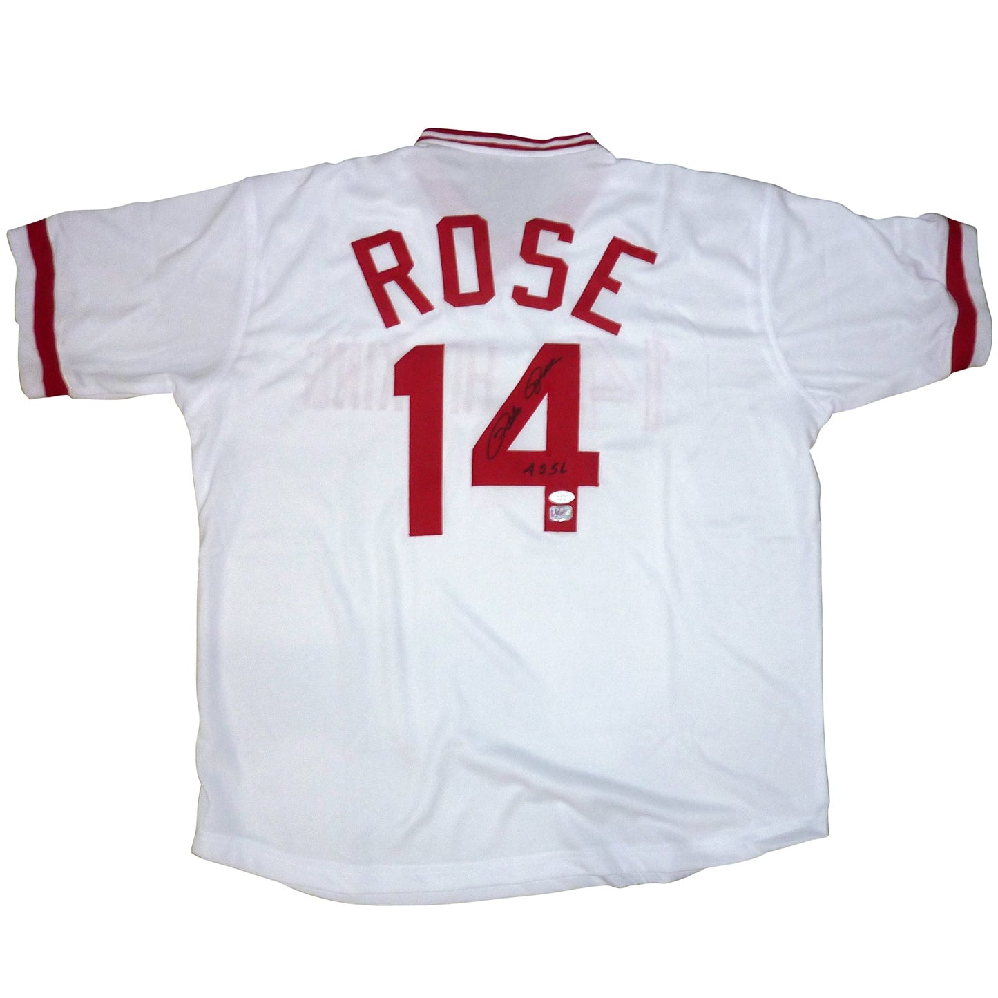 Pete Rose Autographed Cincinnati (White #14) Custom Jersey w/ "4256" - JSA