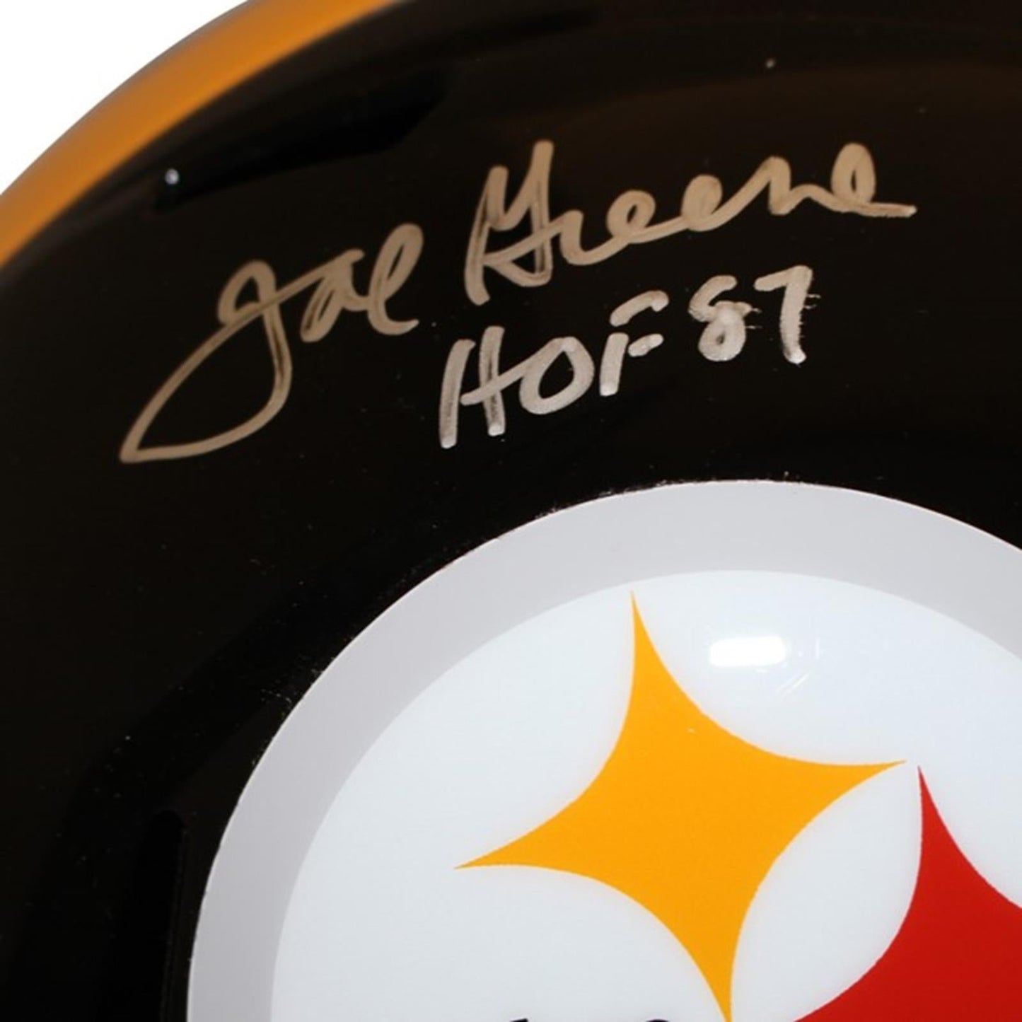 Joe Greene Autographed Pittsburgh Steelers Deluxe Full-Size Replica Helmet w/ "HOF 87" - Beckett